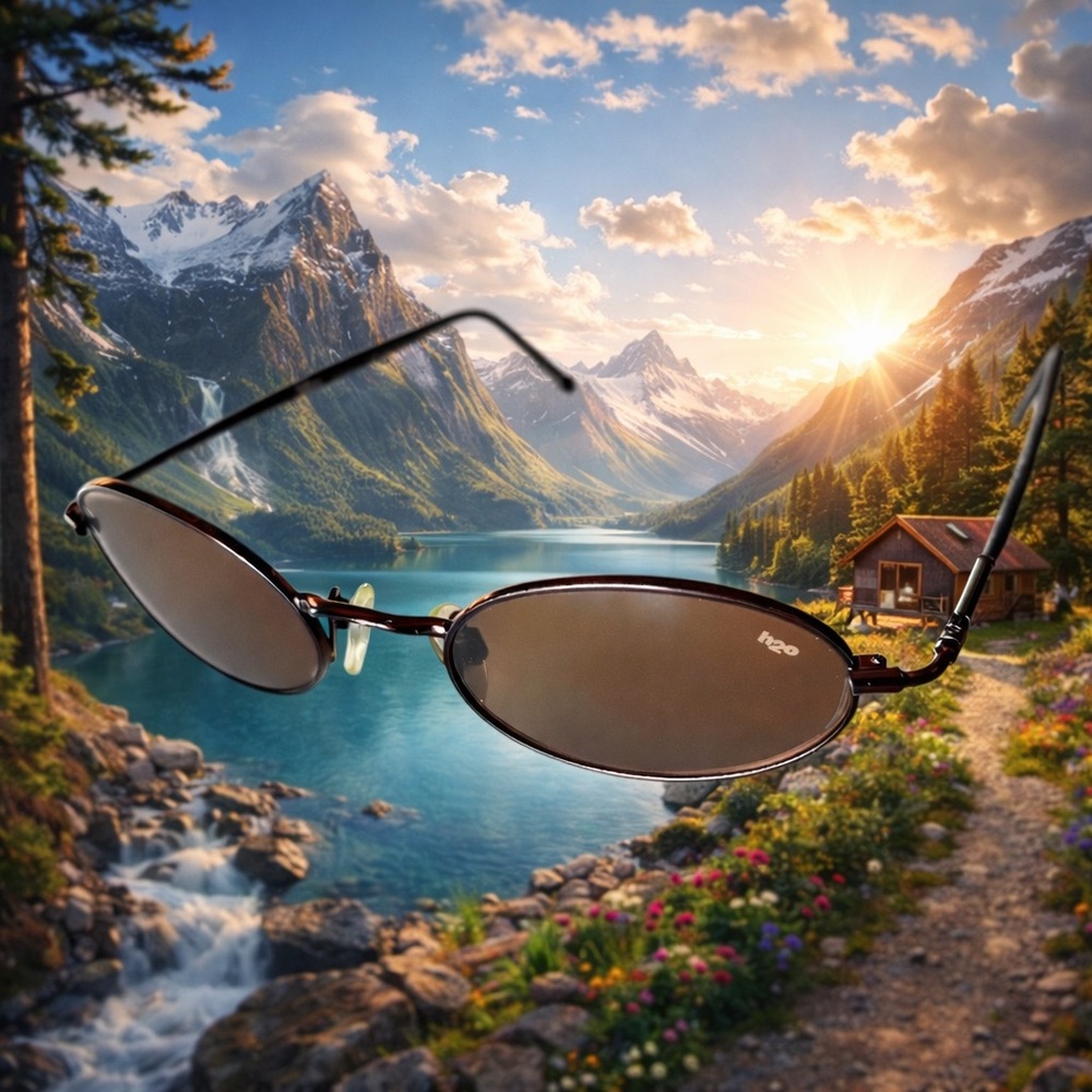 Revo Vintage RE 3018 Oval H20 polarized Brown Metallic Sunglasses |49.20.135